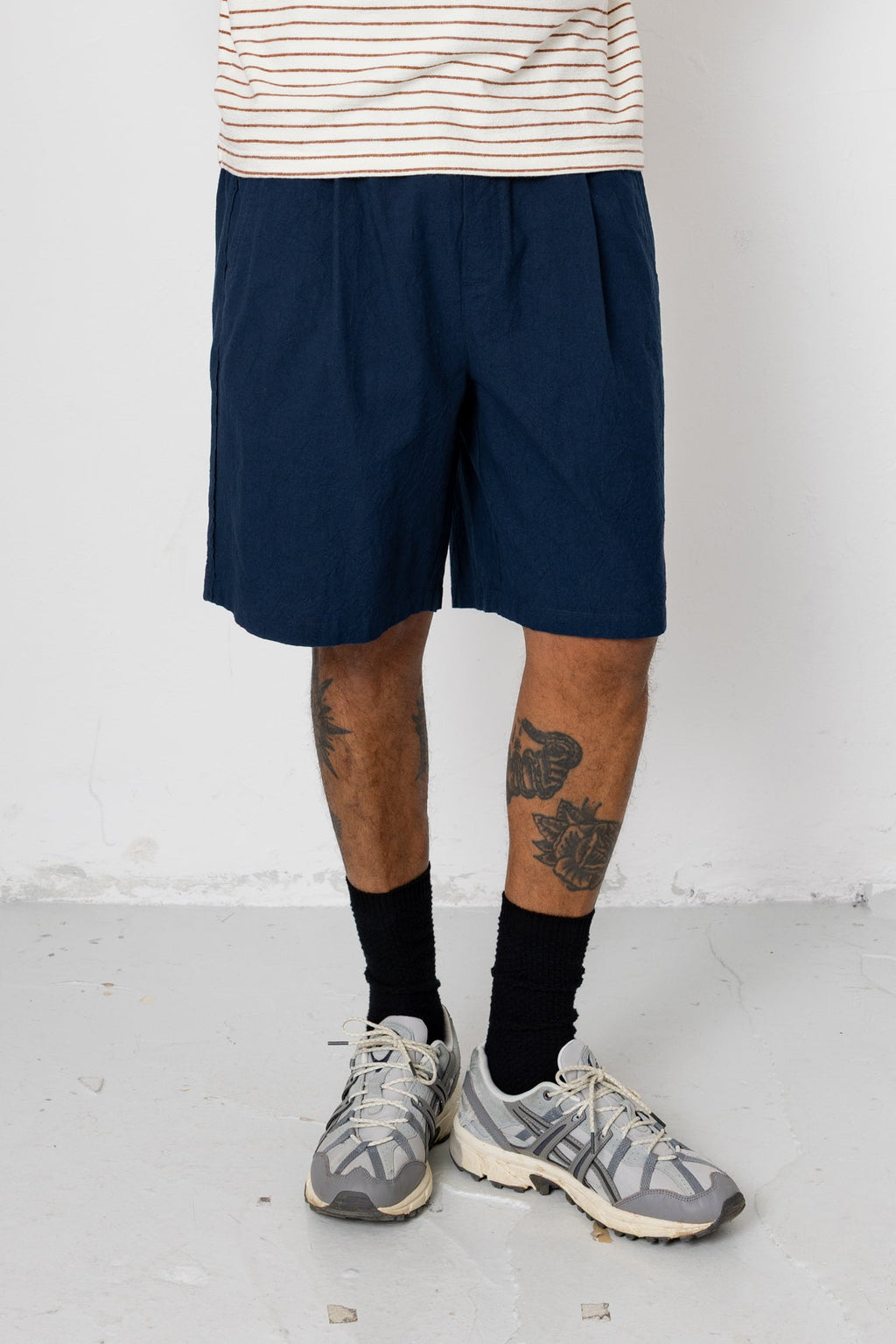 Relaxed Assembly Short - Dark Navy Crinkle