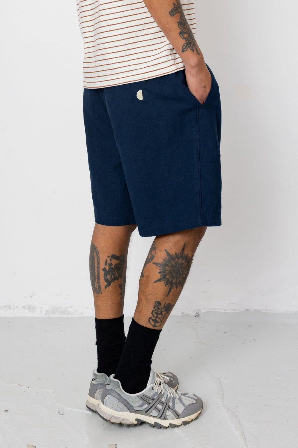 Relaxed Assembly Short - Dark Navy Crinkle