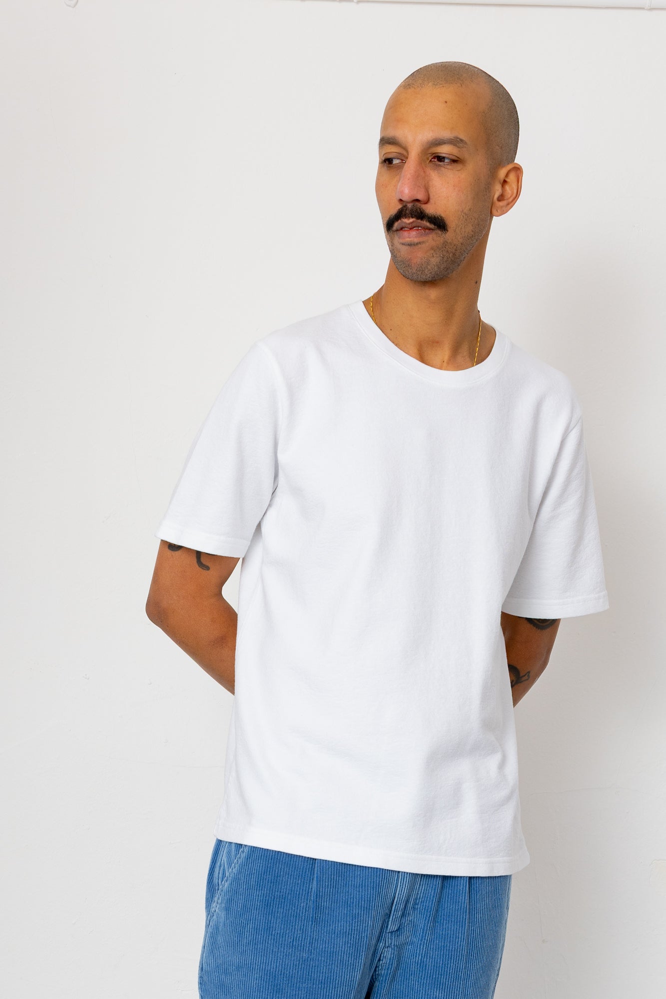 Short Sleeve Textured T-Shirt - White