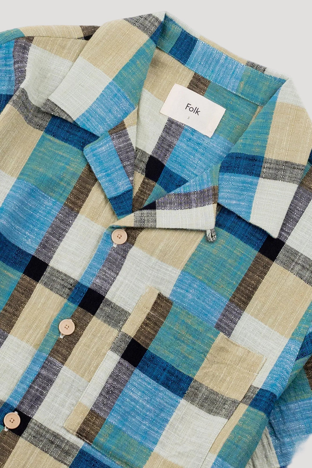 Short Sleeve Soft Collar Shirt - Multigingham Check