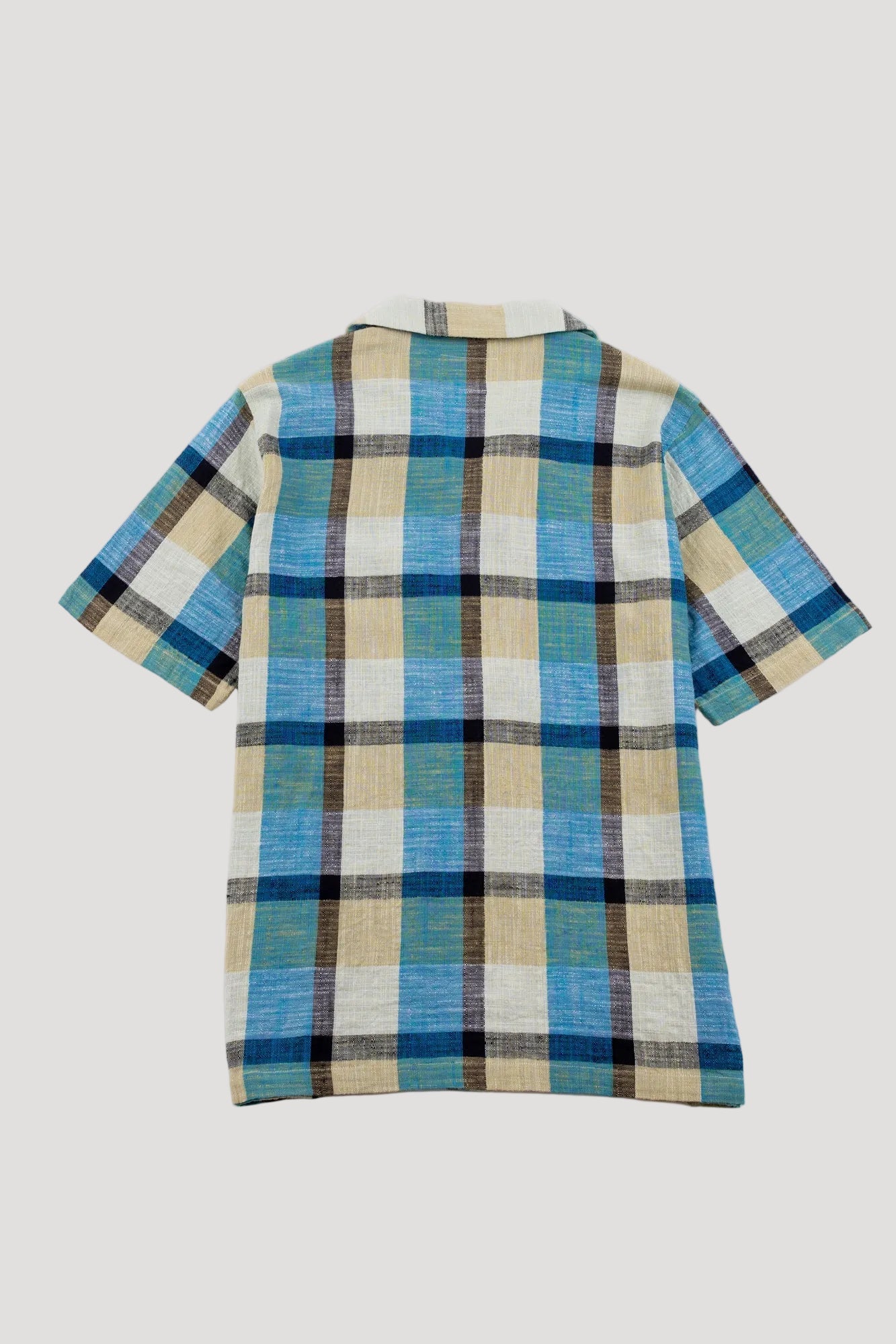 Short Sleeve Soft Collar Shirt - Multigingham Check