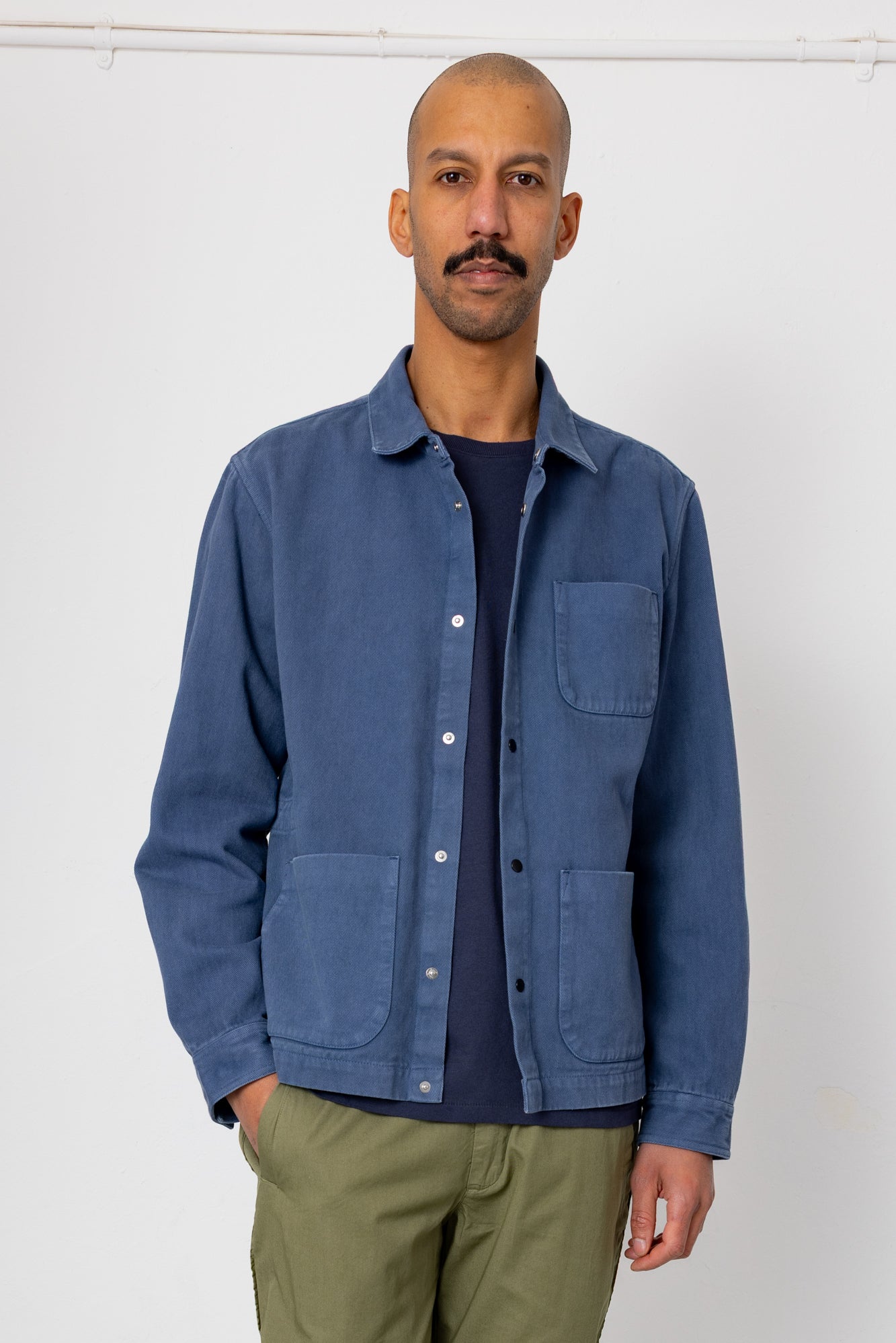 Twill Assembly Jacket - Dusty Blue