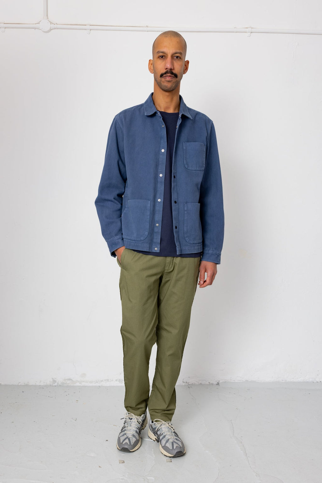 Twill Assembly Jacket - Dusty Blue