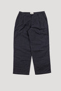 Wide Fit Trouser - Navy Crinkle Check