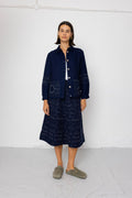 Full Seam Skirt - Stray Float Stitch Indigo