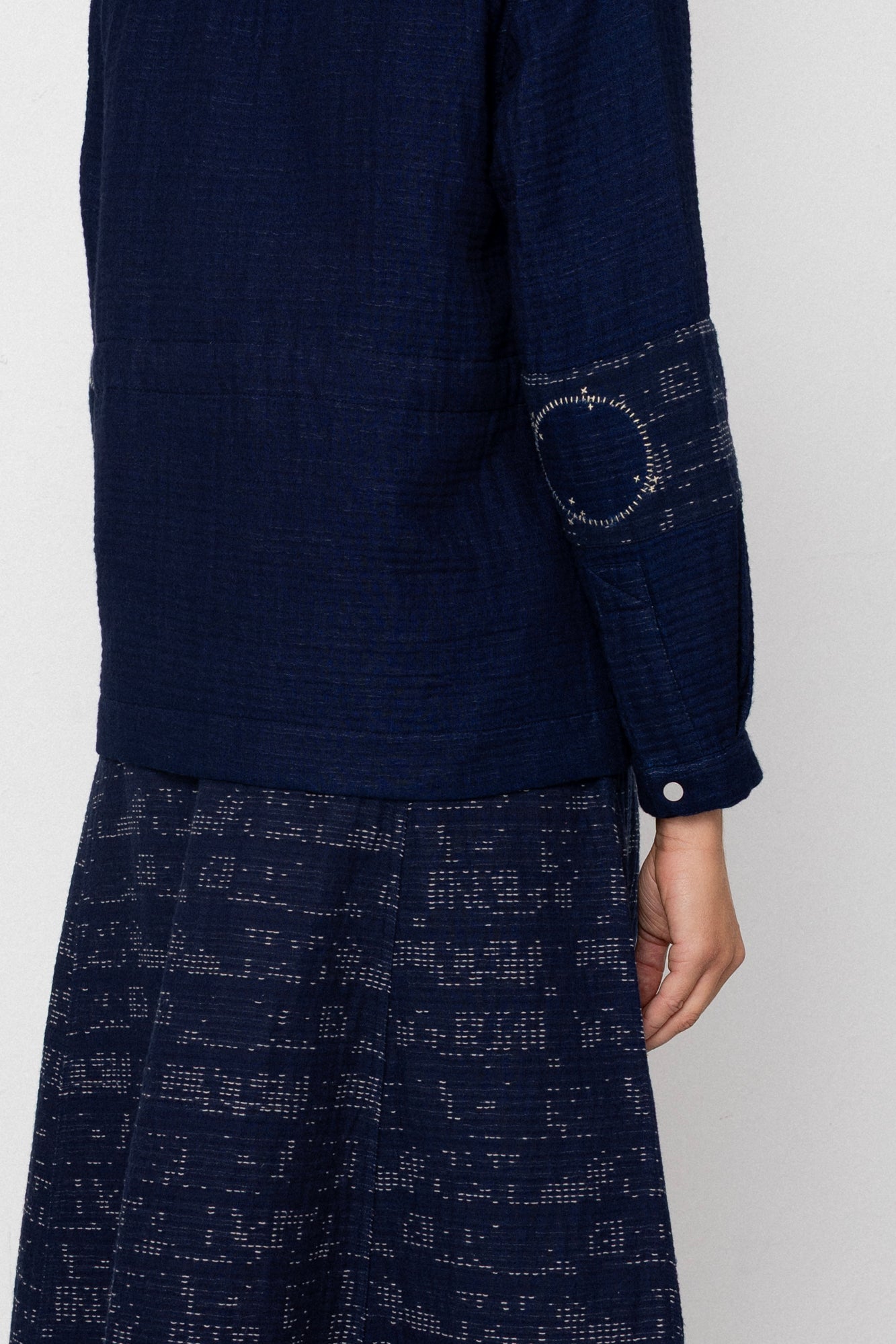 Full Seam Skirt - Stray Float Stitch Indigo
