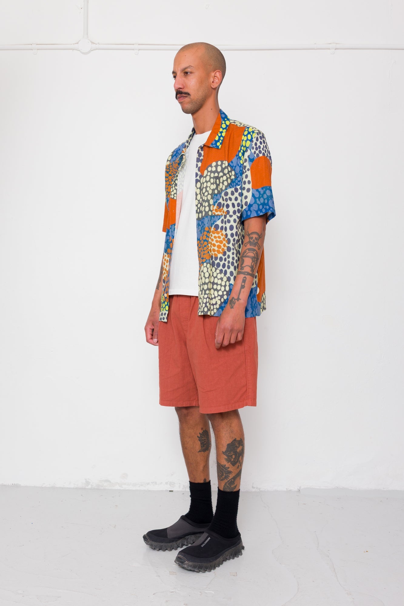 Gabe Shirt - Dot Print Red Multi