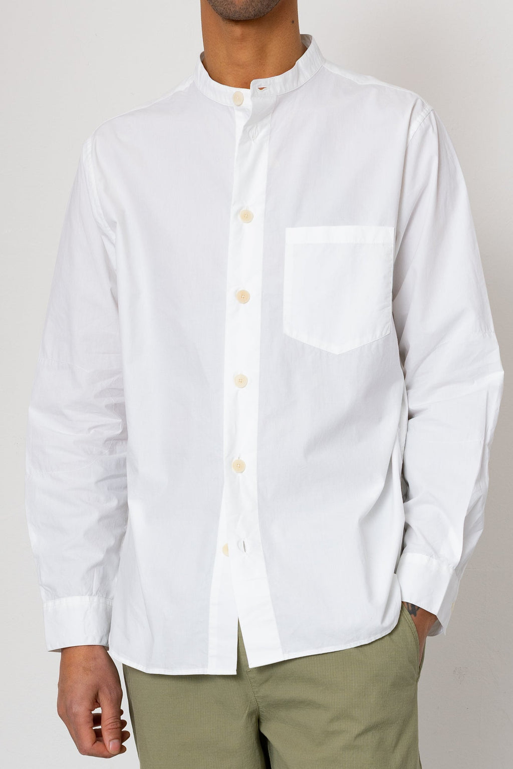 Grandad Collar Shirt - White
