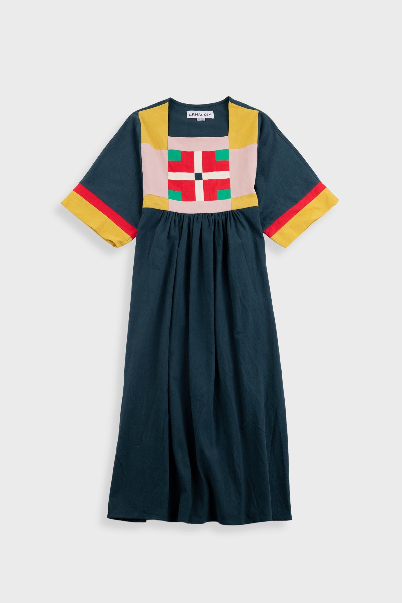 L.F.Markey | Rafe Dress - Forest Patchwork