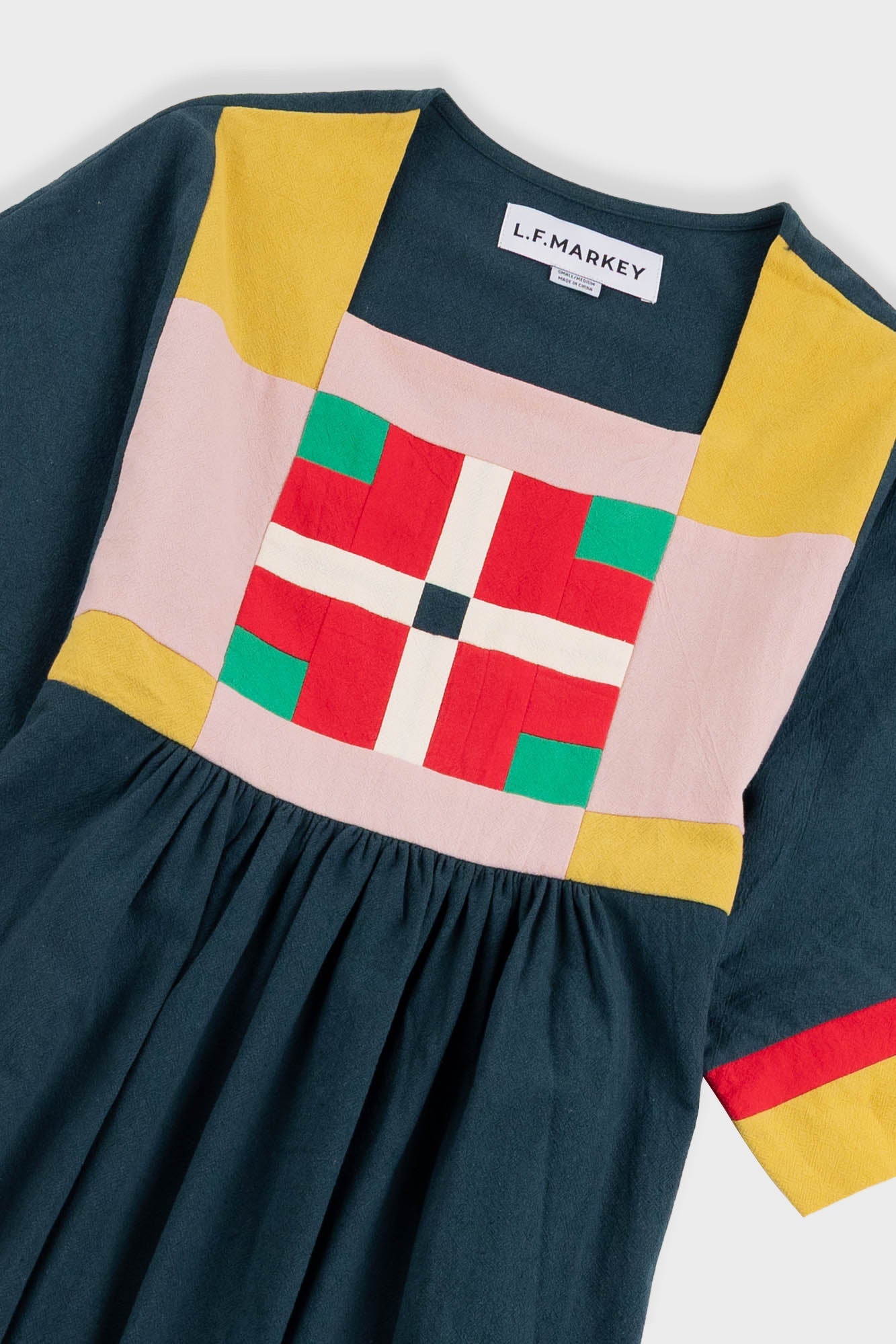 L.F.Markey | Rafe Dress - Forest Patchwork