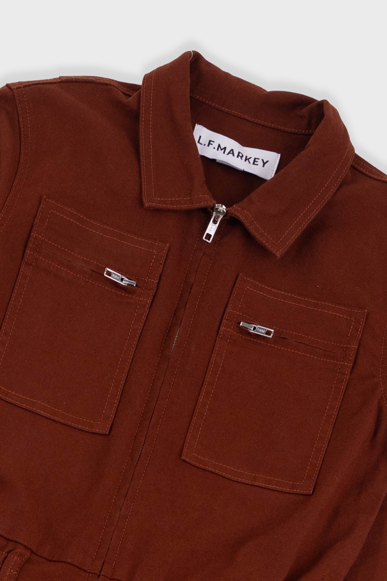 L.F.Markey | Danny Stretch Boilersuit - Dark Rust