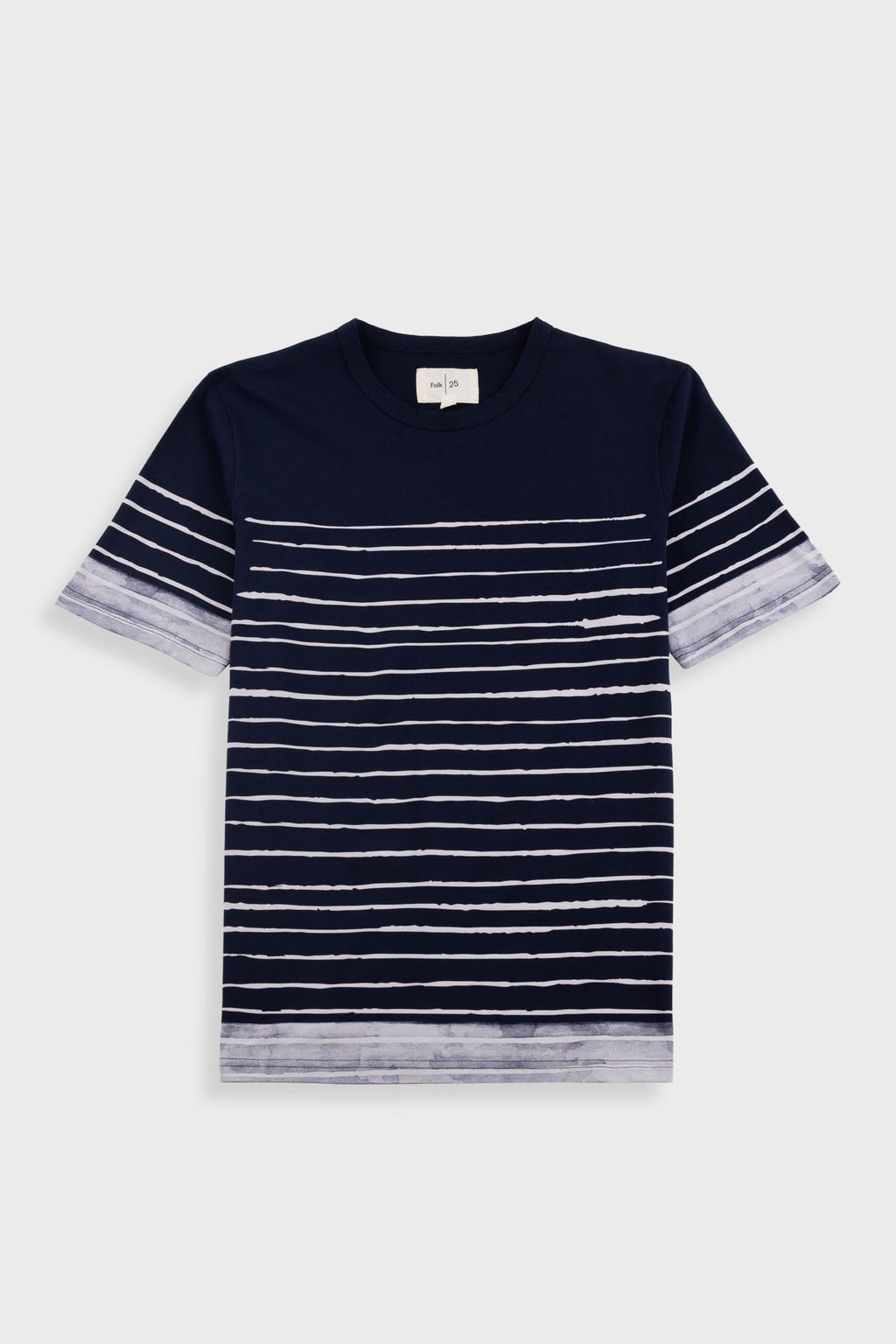 Contrast Sleeve T-Shirt - Bleached Stripe