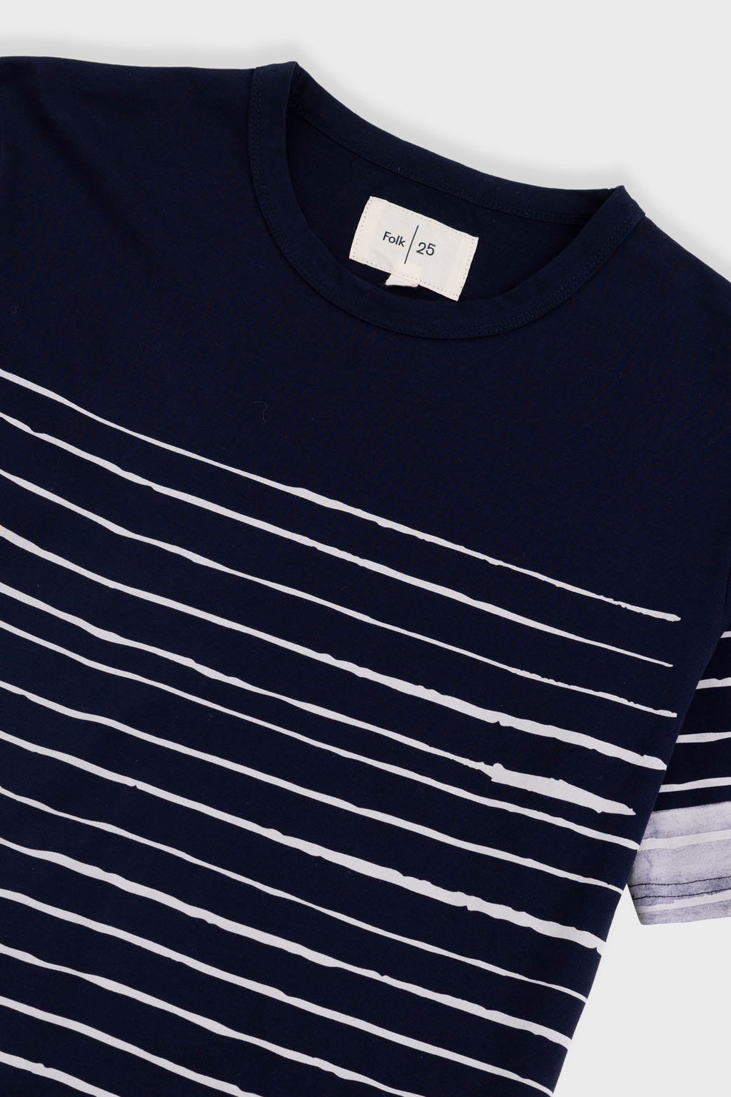 Contrast Sleeve T-Shirt - Bleached Stripe