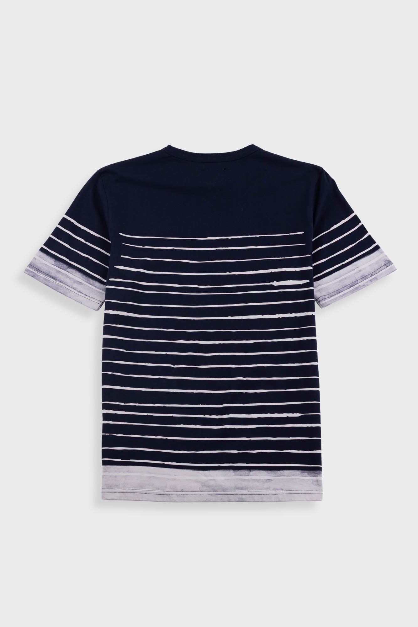 Contrast Sleeve T-Shirt - Bleached Stripe
