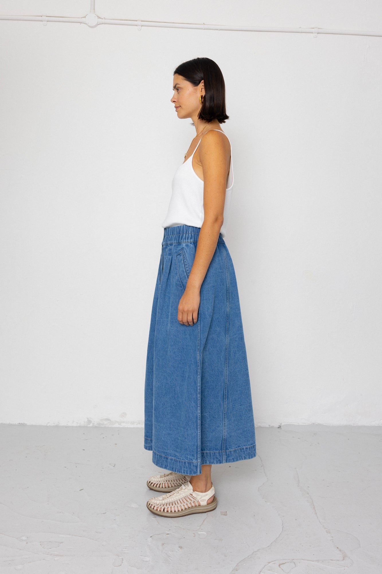 Maxi Skirt - Heavy Bleach Wash
