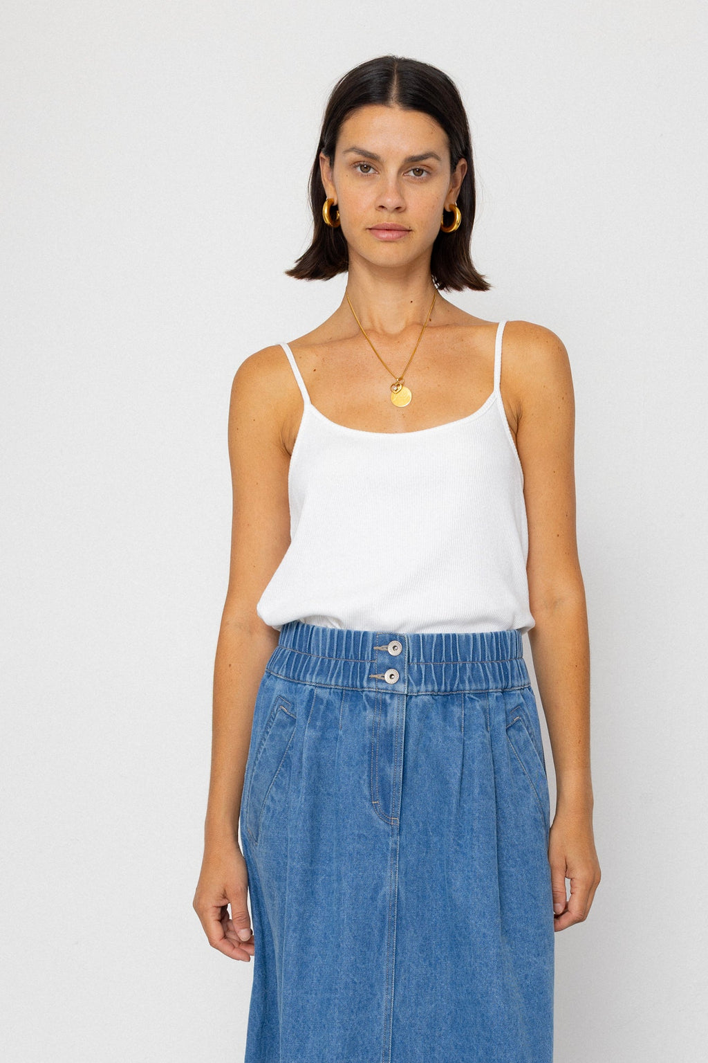 Maxi Skirt - Heavy Bleach Wash