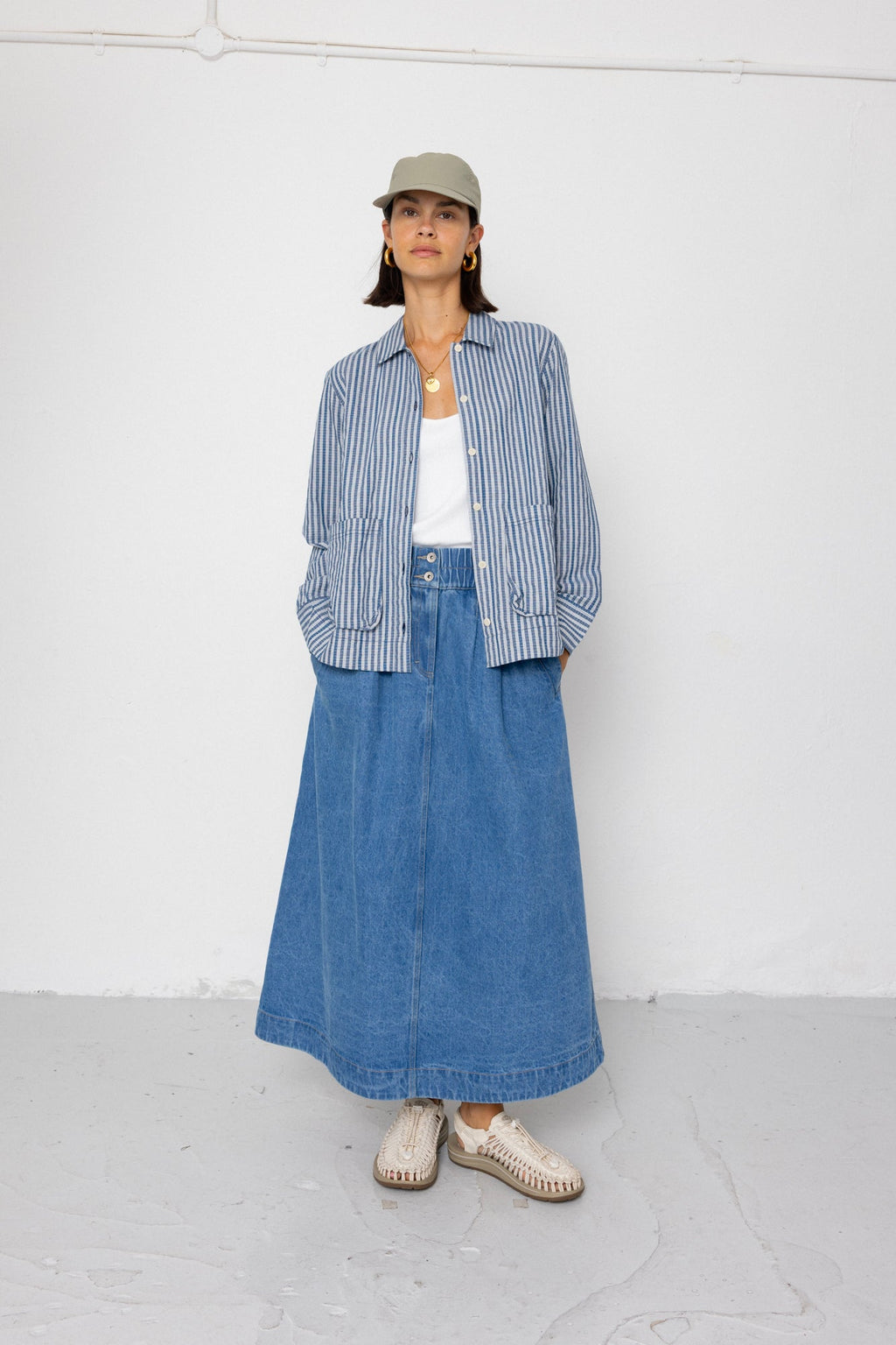 Maxi Skirt - Heavy Bleach Wash