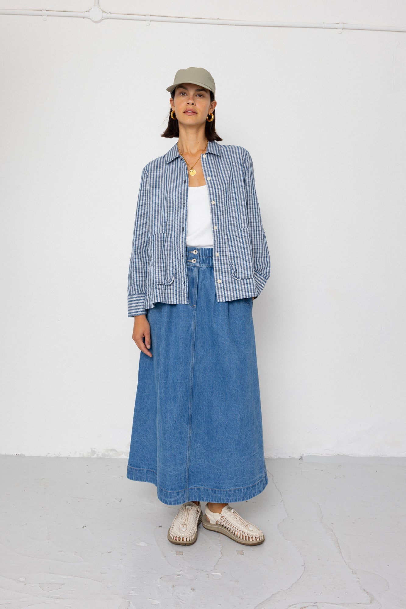 Maxi Skirt - Heavy Bleach Wash