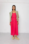 Midi Day Dress - Rose Red