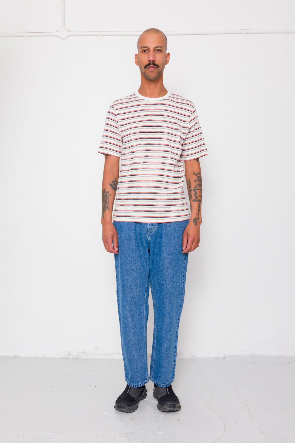 Multistripe T-Shirt - Ecru / Red Oxide Mix