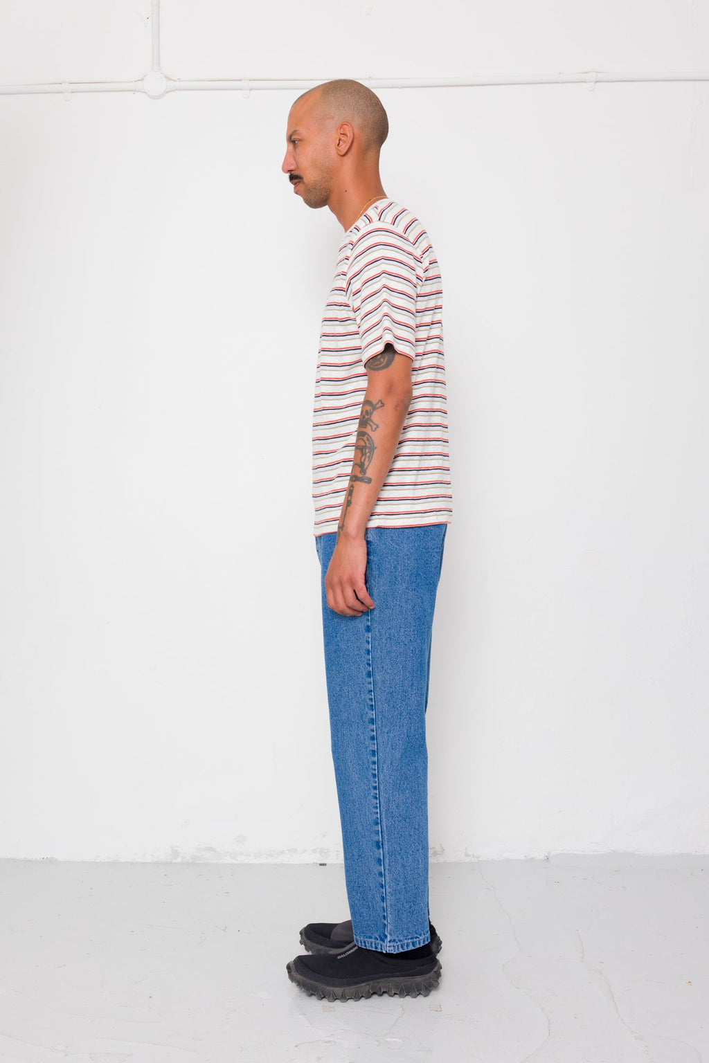 Multistripe T-Shirt - Ecru / Red Oxide Mix