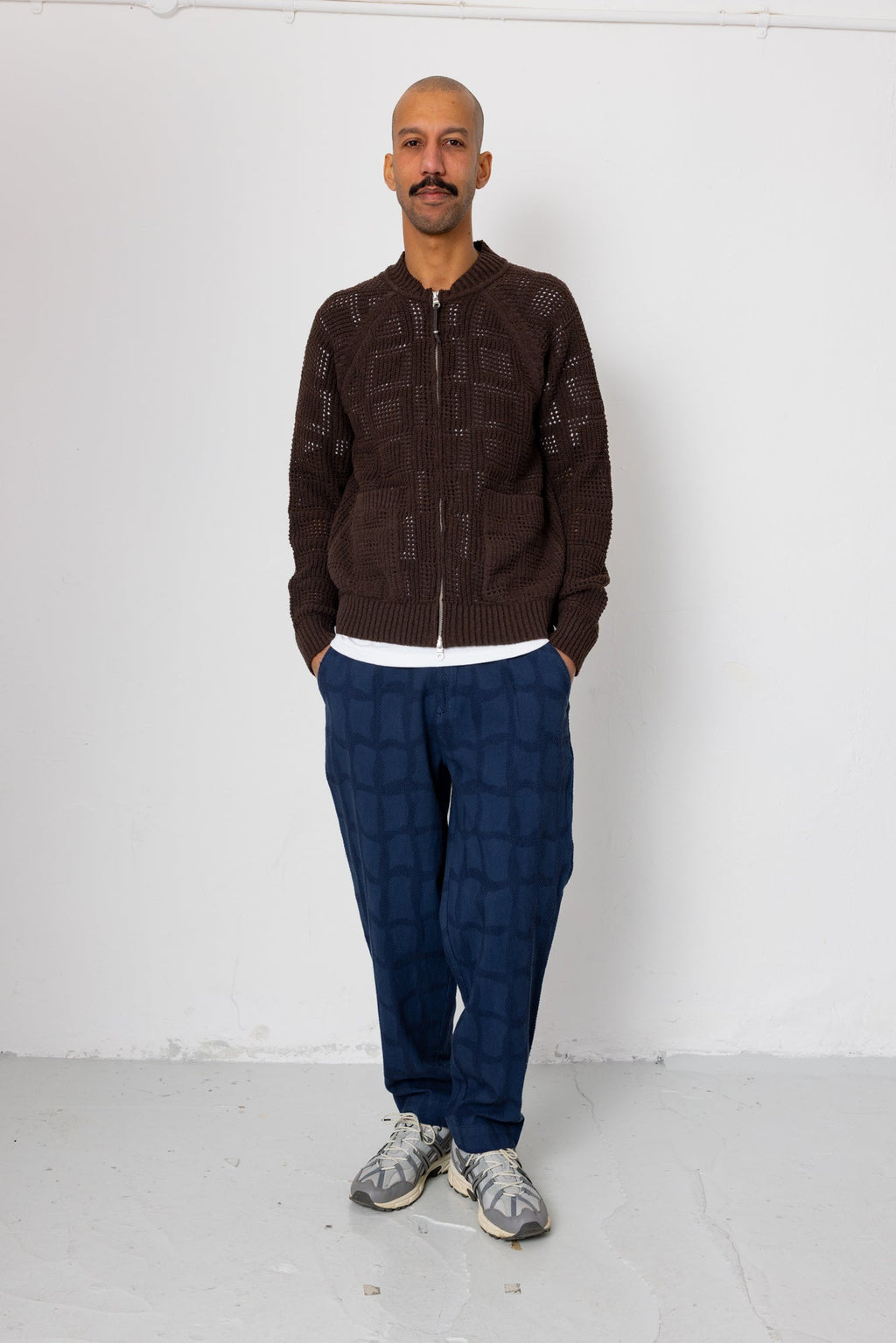 Open Knit Bomber - Chocolate
