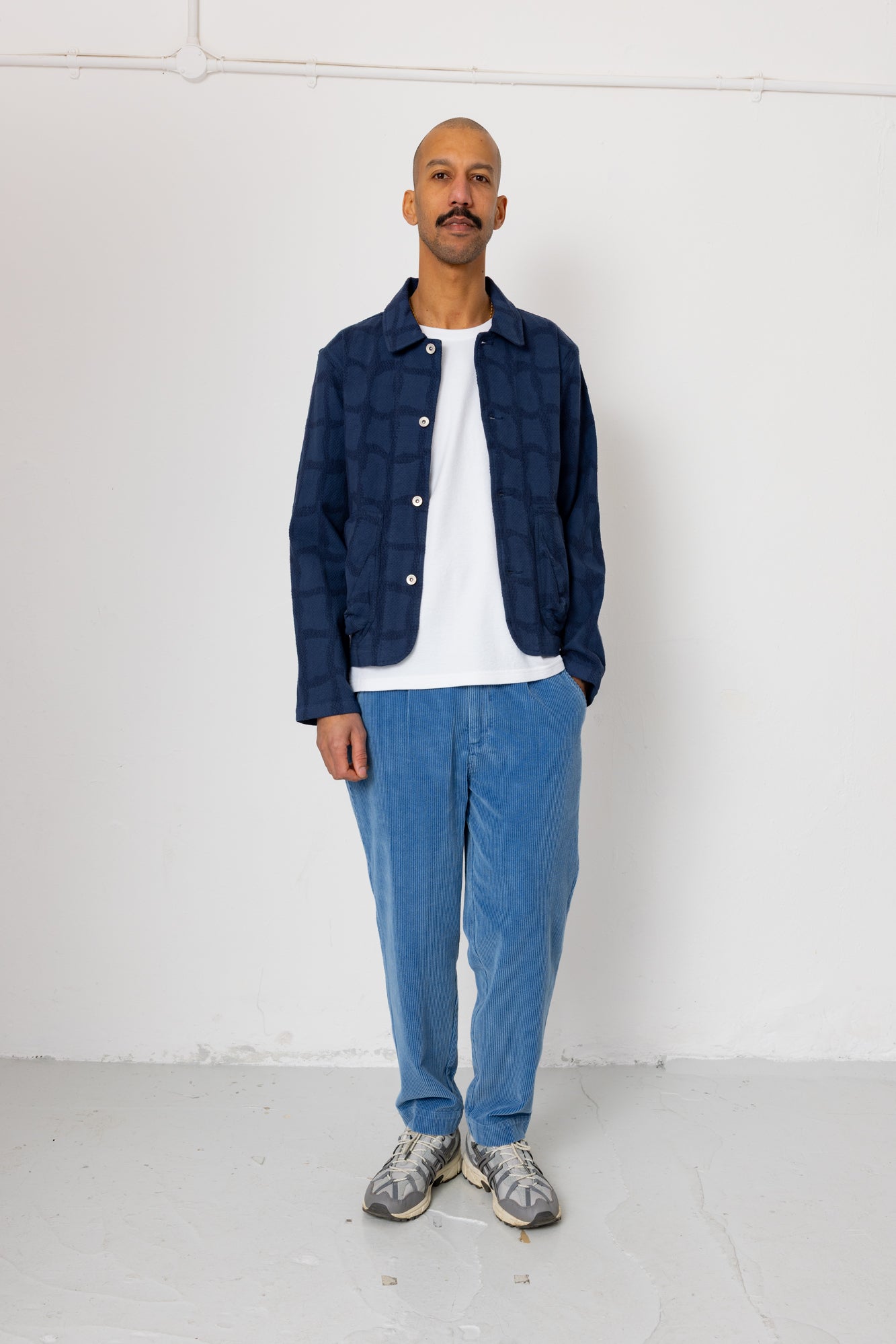 Prism Jacket - Irregular Block Jacquard Navy