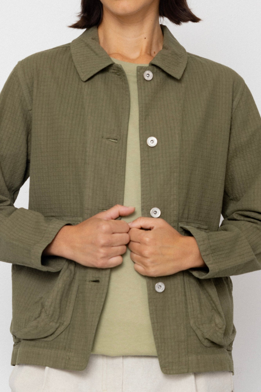Women's Prism Jacket - Light Olive Chunky Ripstop