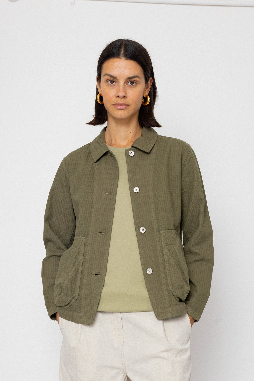 Women's Prism Jacket - Light Olive Chunky Ripstop