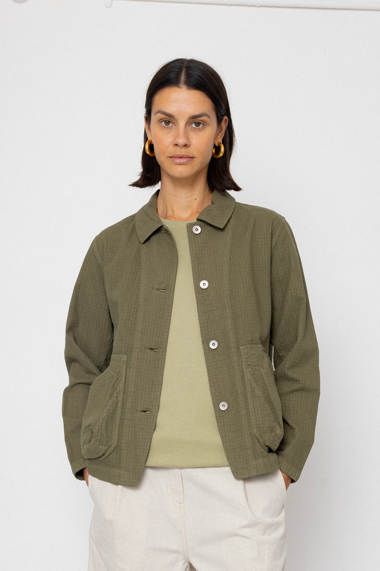 Women's Prism Jacket - Light Olive Chunky Ripstop