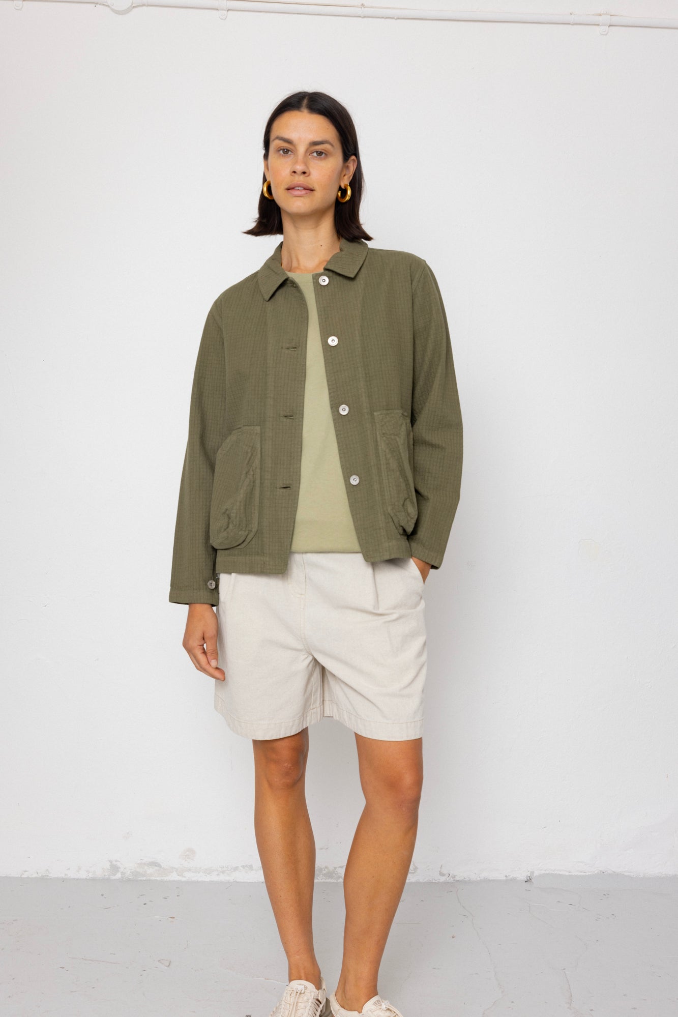 Women's Prism Jacket - Light Olive Chunky Ripstop