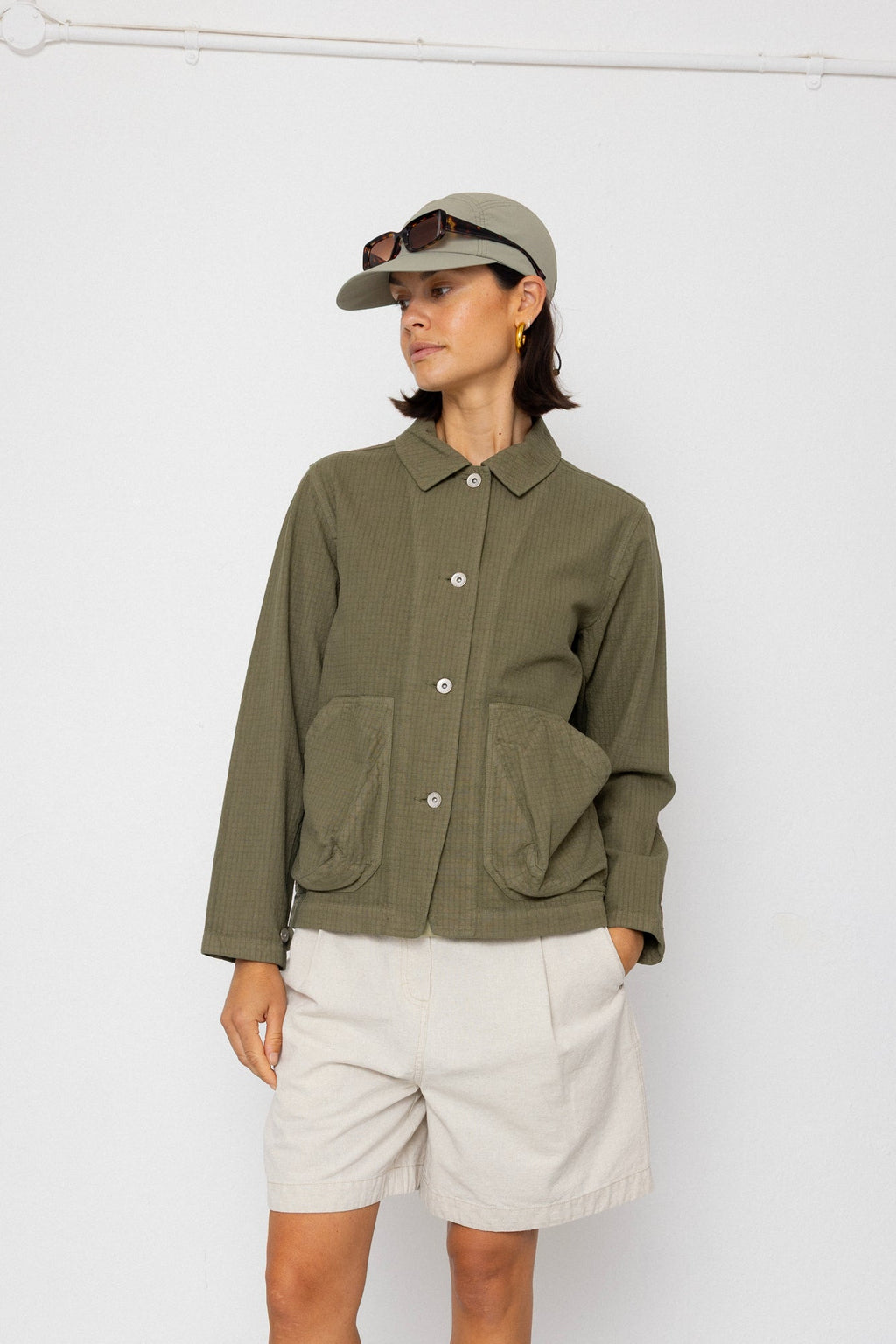 Women's Prism Jacket - Light Olive Chunky Ripstop