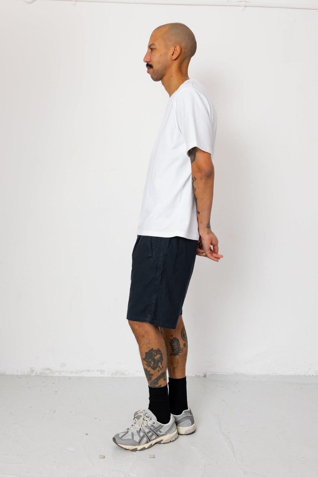 Relaxed Assembly Short - Black Cotton Linen