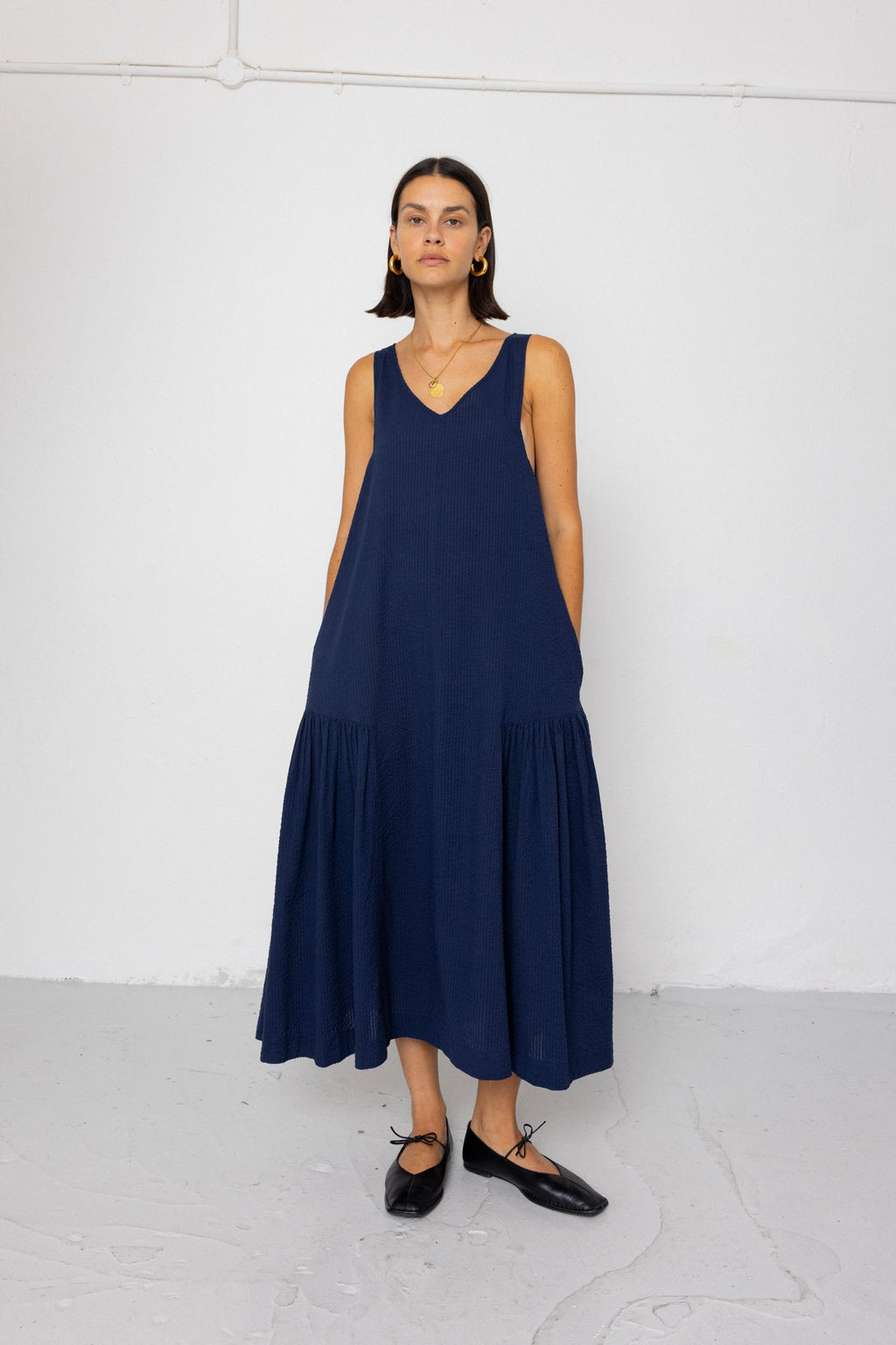 Sarah Dress - Deep Navy