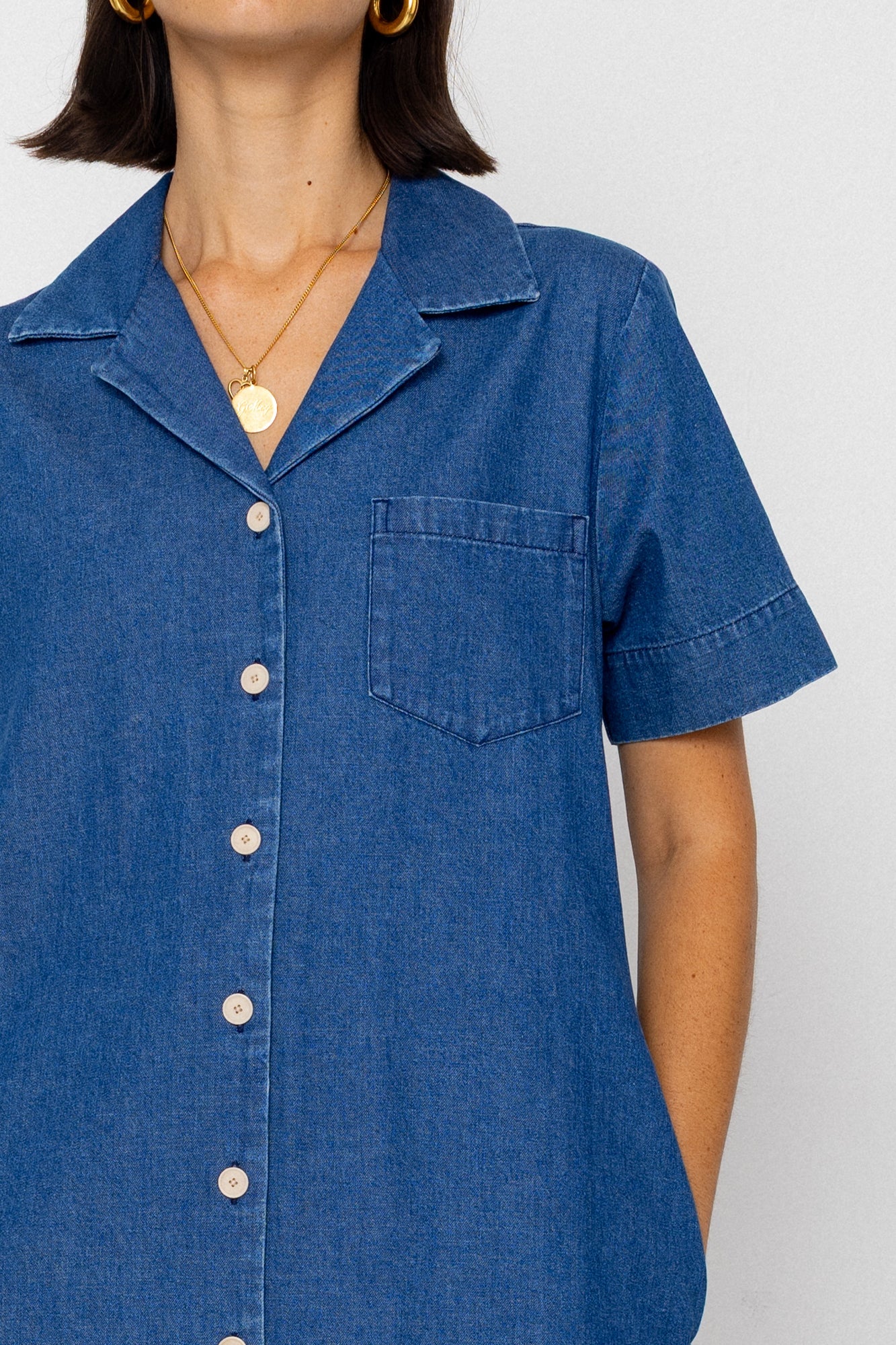 Shirt Dress - Indigo Denim