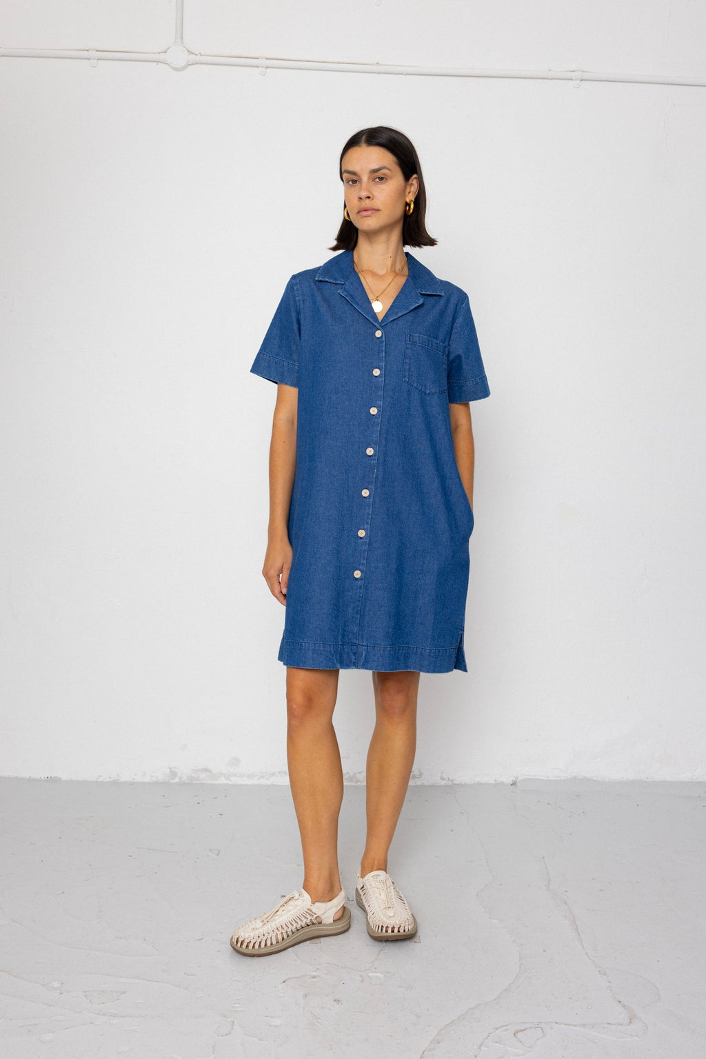 Shirt Dress - Indigo Denim