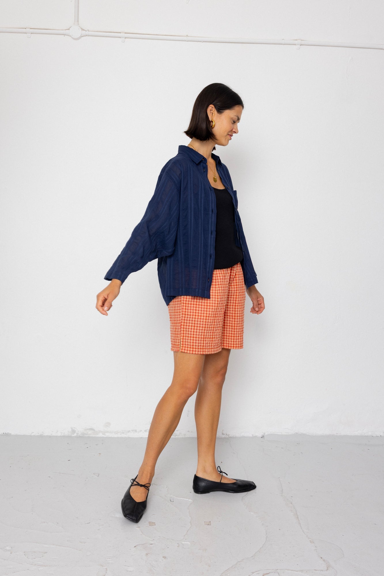 Archive Shirt - Dark Navy Dobby Stripe