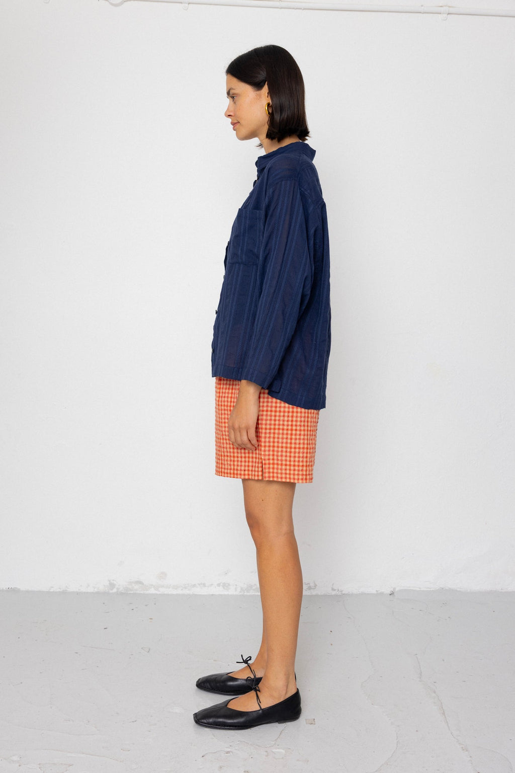 Archive Shirt - Dark Navy Dobby Stripe