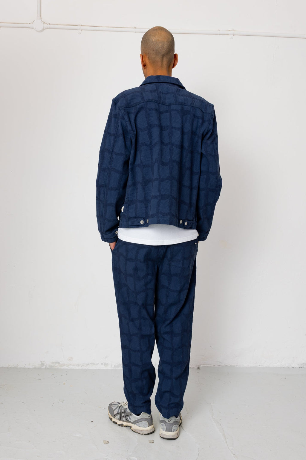 Signal Pant - Irregular Block Jacquard Navy