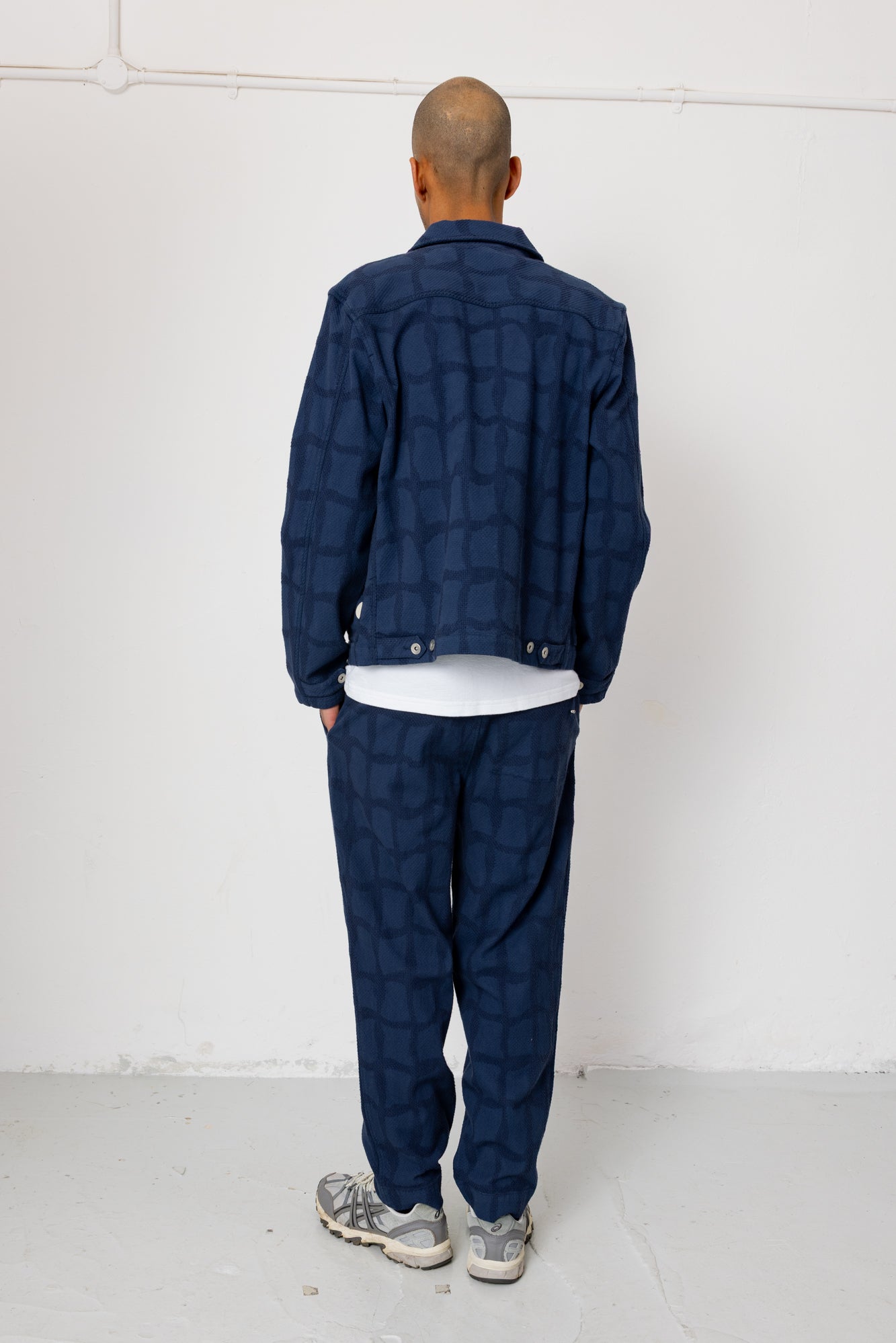 Signal Pant - Irregular Block Jacquard Navy
