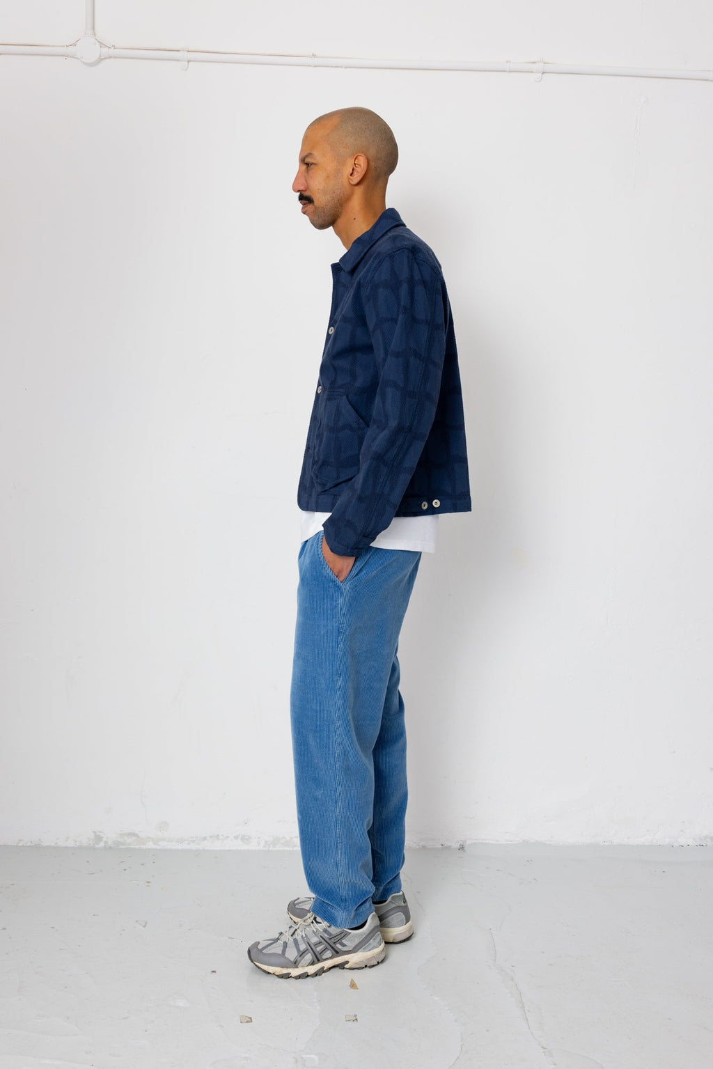 Prism Jacket - Irregular Block Jacquard Navy