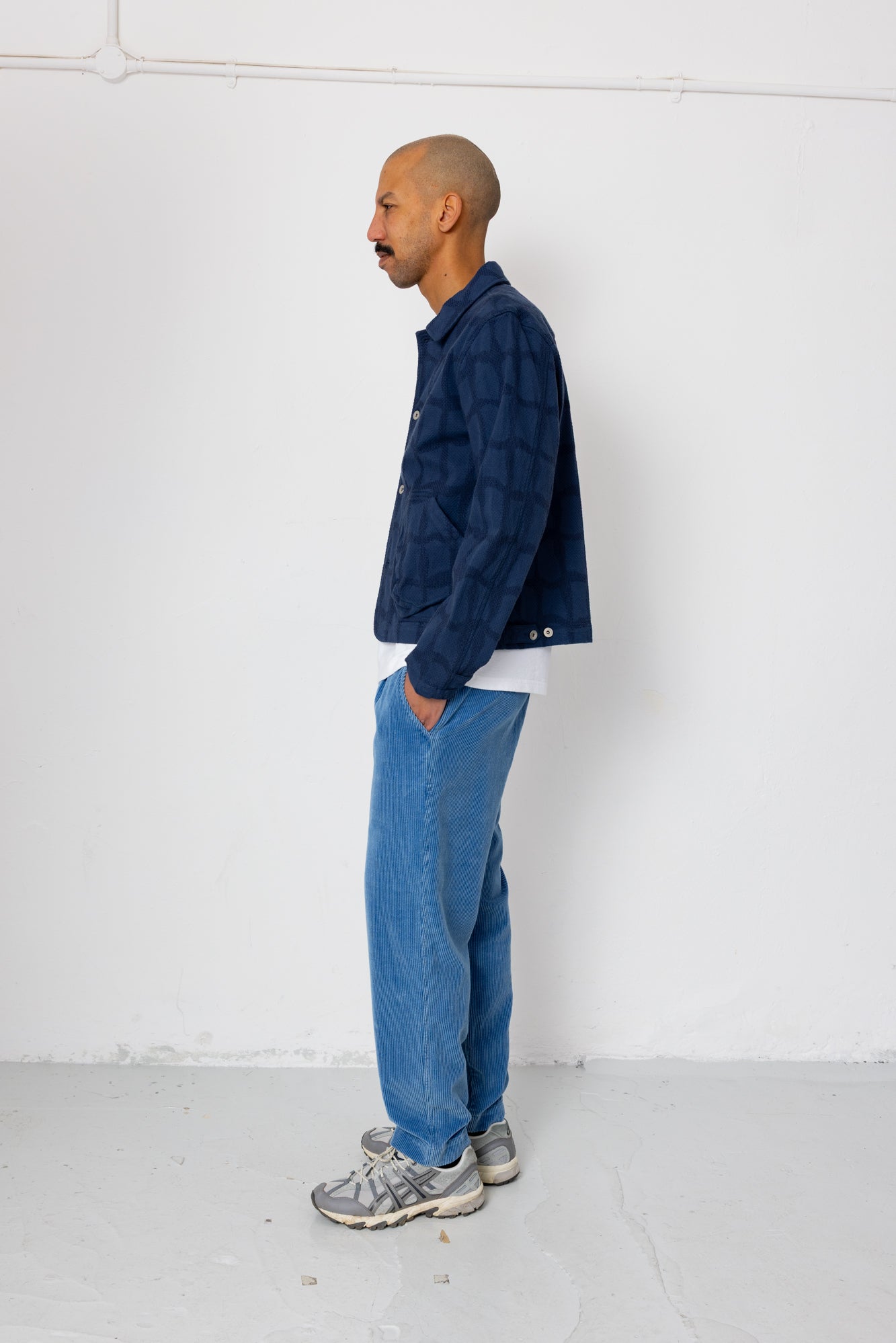Prism Jacket - Irregular Block Jacquard Navy