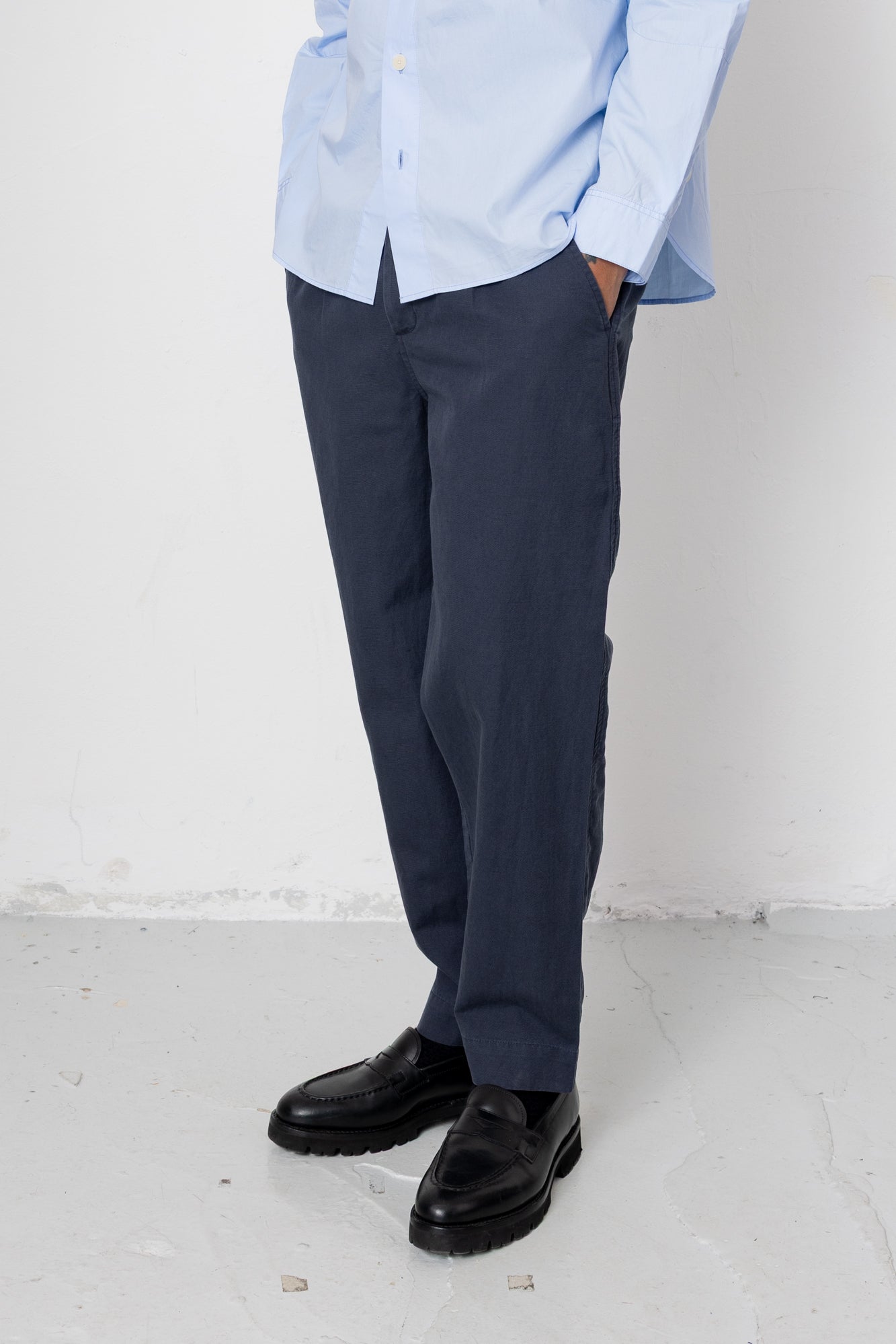 Signal Pant - Dark Navy Slub Linen
