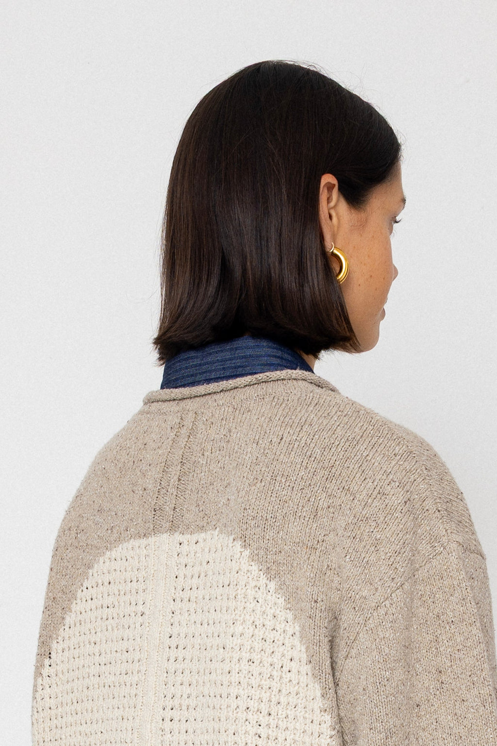 Slouch Crew Jumper - Natural Circle