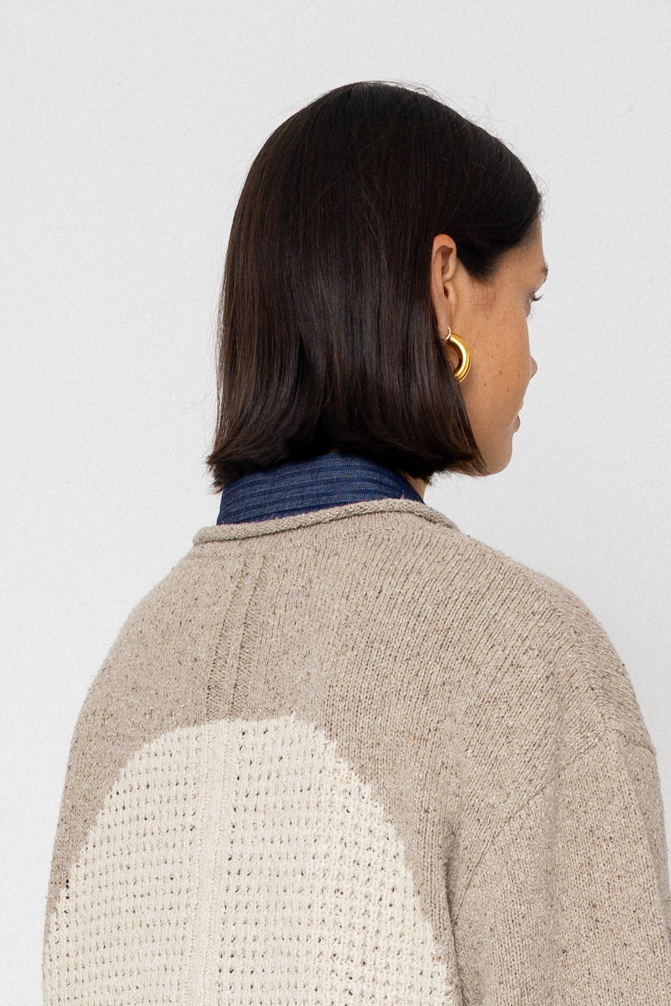Slouch Crew Jumper - Natural Circle