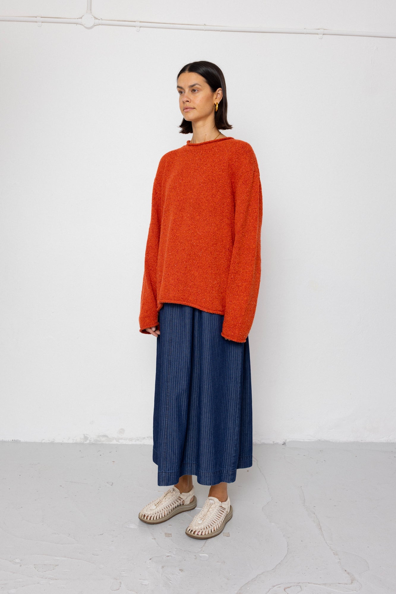 Slouch Crew Jumper - Red Oxide
