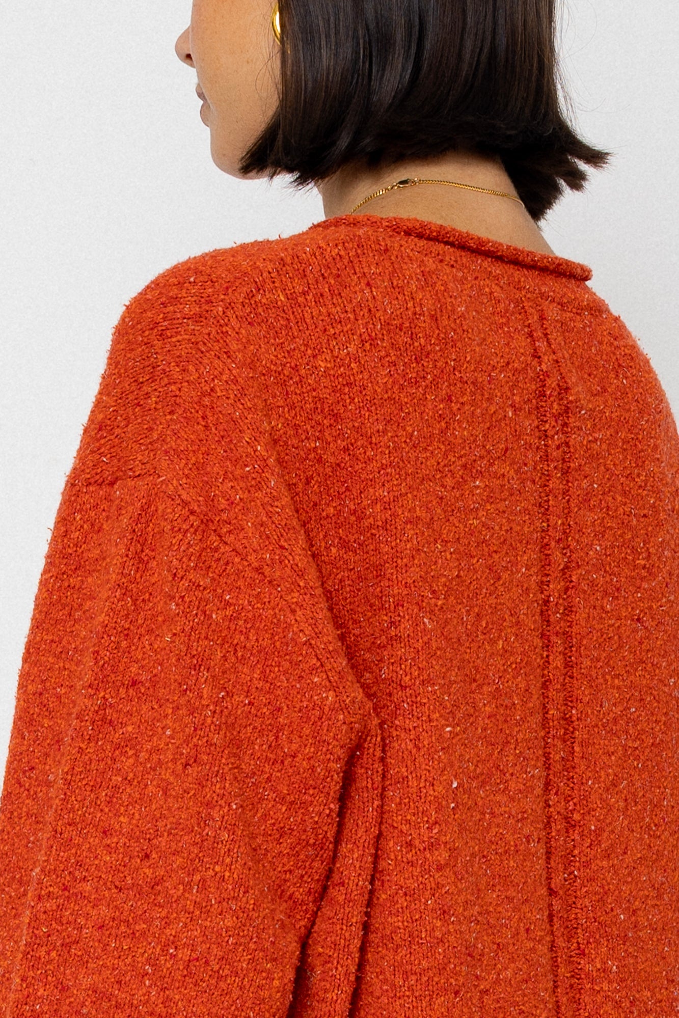 Slouch Crew Jumper - Red Oxide