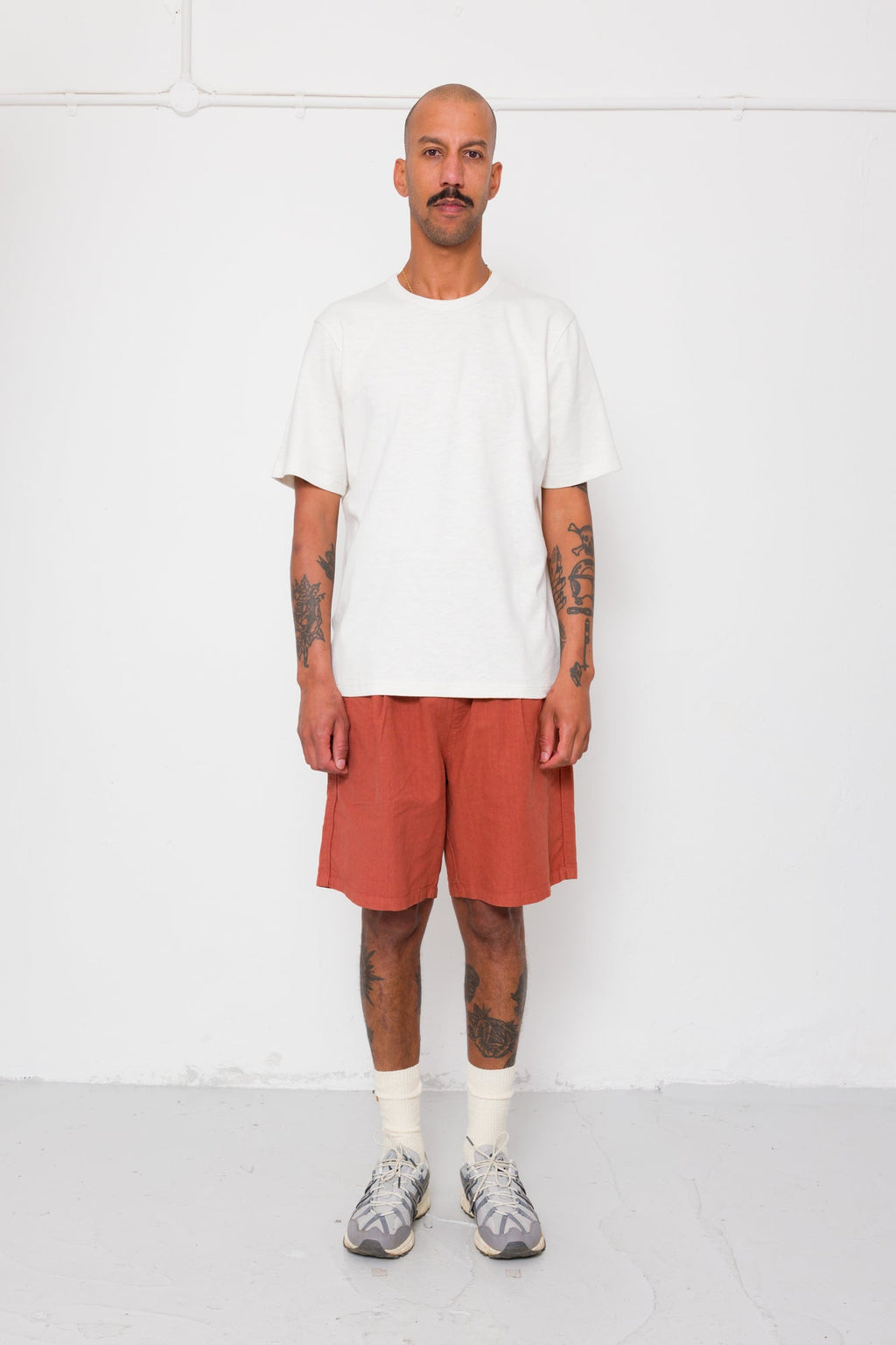 Slub Embroidered T-Shirt - Off White