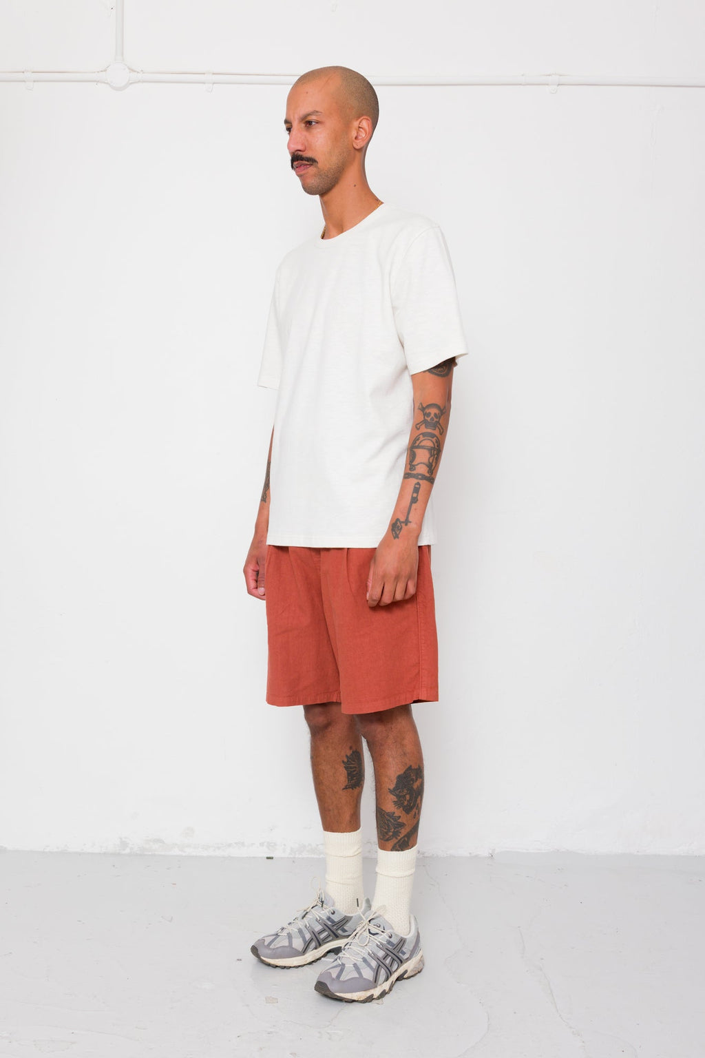 Slub Embroidered T-Shirt - Off White