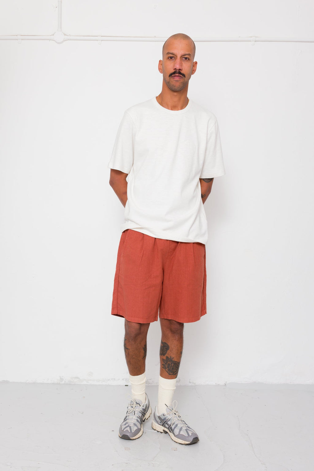 Slub Embroidered T-Shirt - Off White